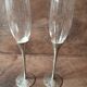 Set of 2 crystal champagne flutes