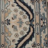 Handknotted Indigo Turkish Oushak Rug with Medallion 3'1" X 5'4"