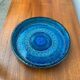 Grand bol en poterie Rimini Bleu du milieu du siècle par Aldo Londi pour Bitossi, Italie, années 1960