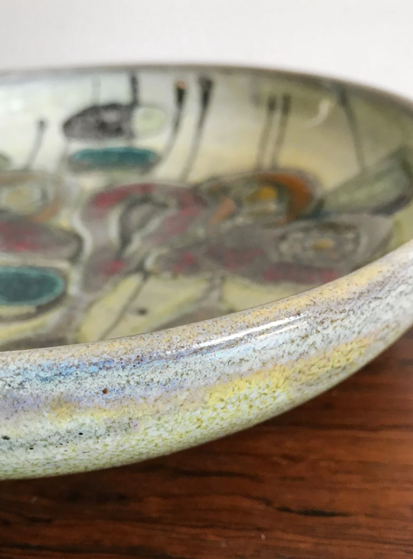 Ceramic table middle of Lega Faenza Italy 1960s