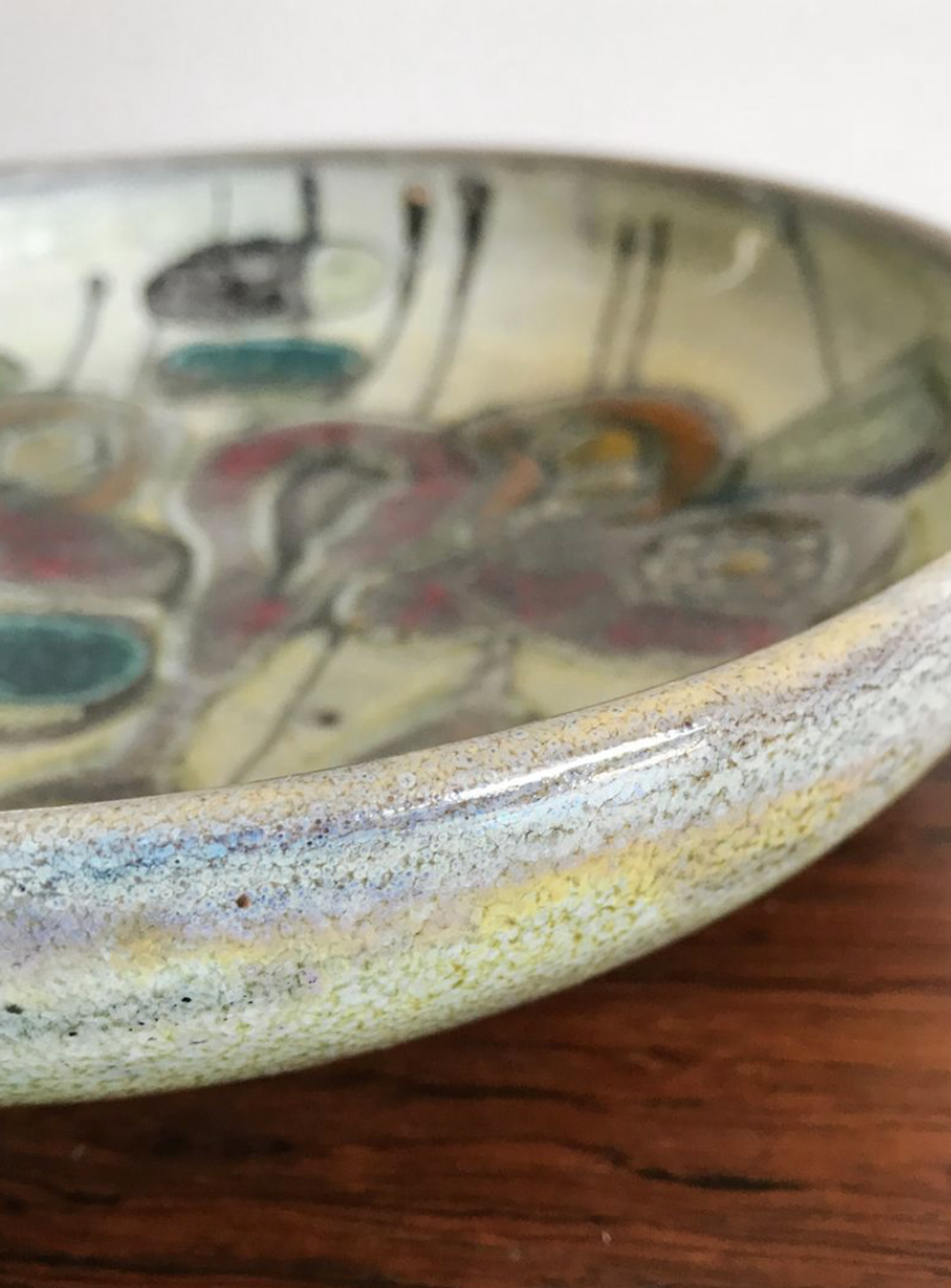 Ceramic table middle of Lega Faenza Italy 1960s