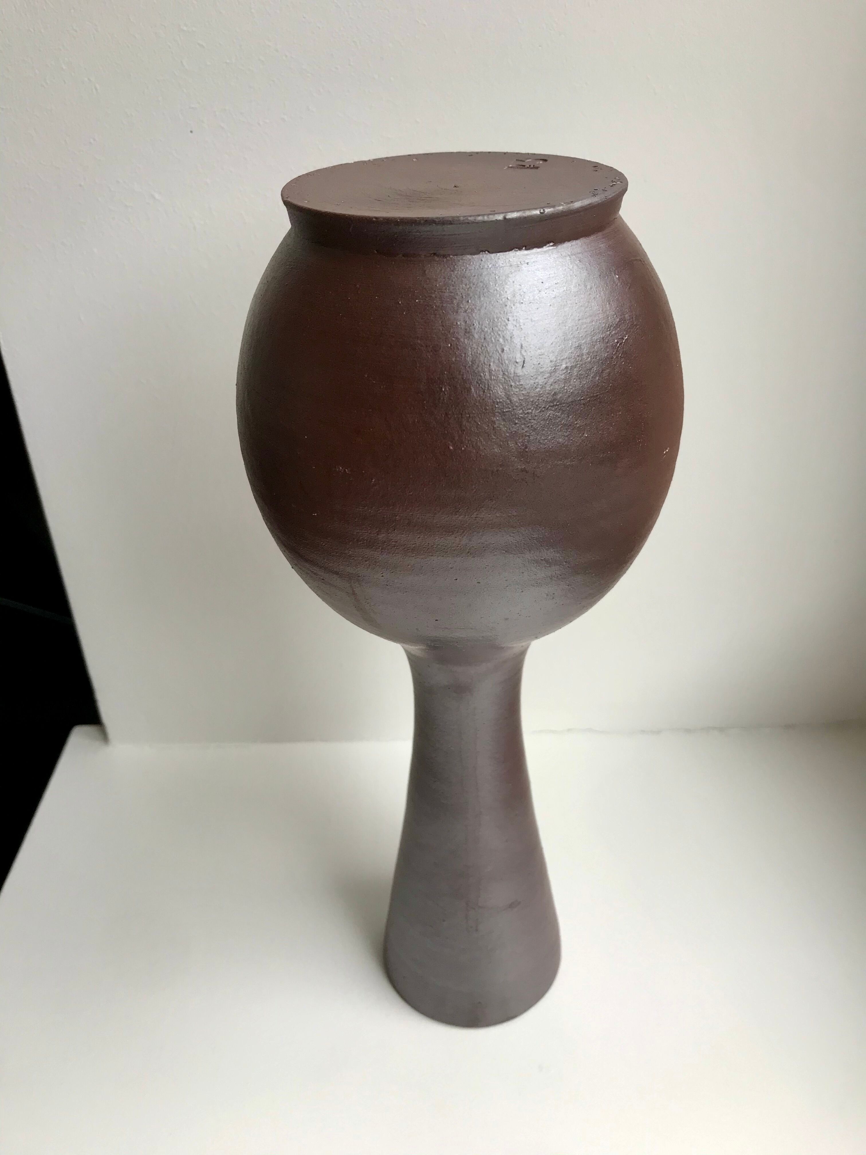 Handcrafted stoneware vase 70s