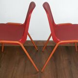 Pair of vintage red chairs