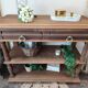 Console desserte meuble d'appoint en chêne massif