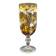 Vase in the shape of glass on shower stand, glazed painted glass 22.5 cm