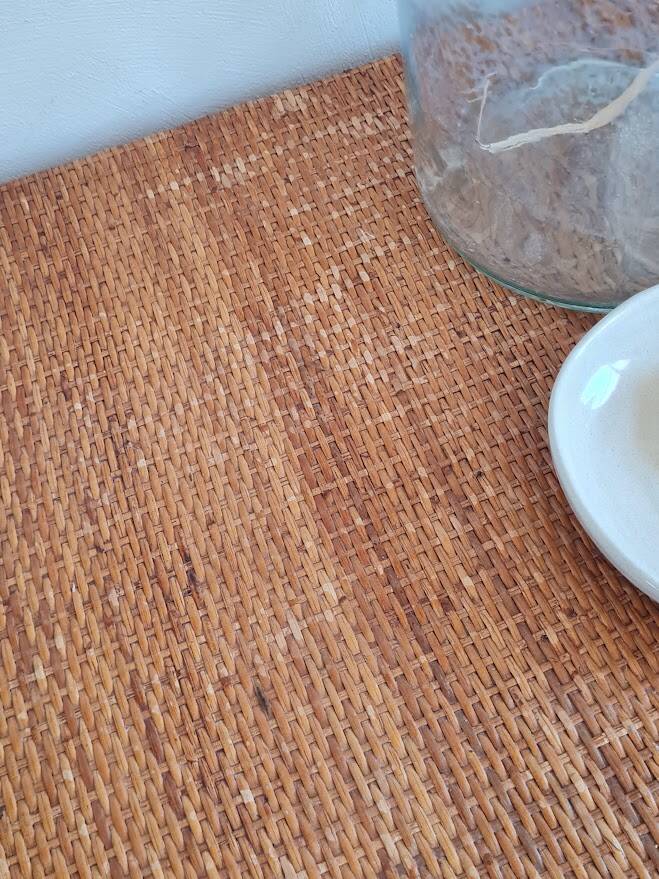 Commode en rotin, circa 1970