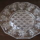 10 dessert plates in molded glass of floral motifs