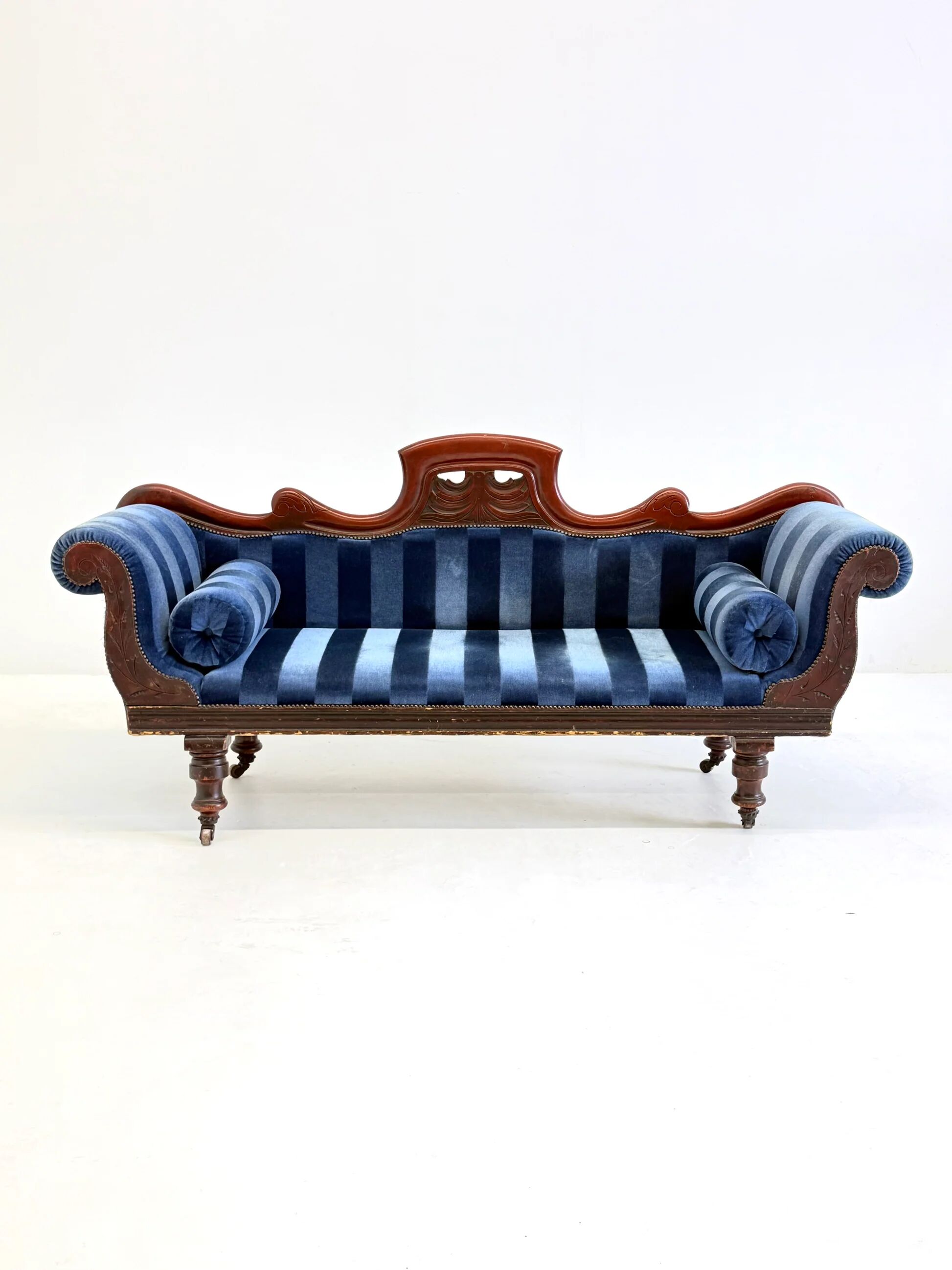 Antique Victorian chaise longue / méridienne