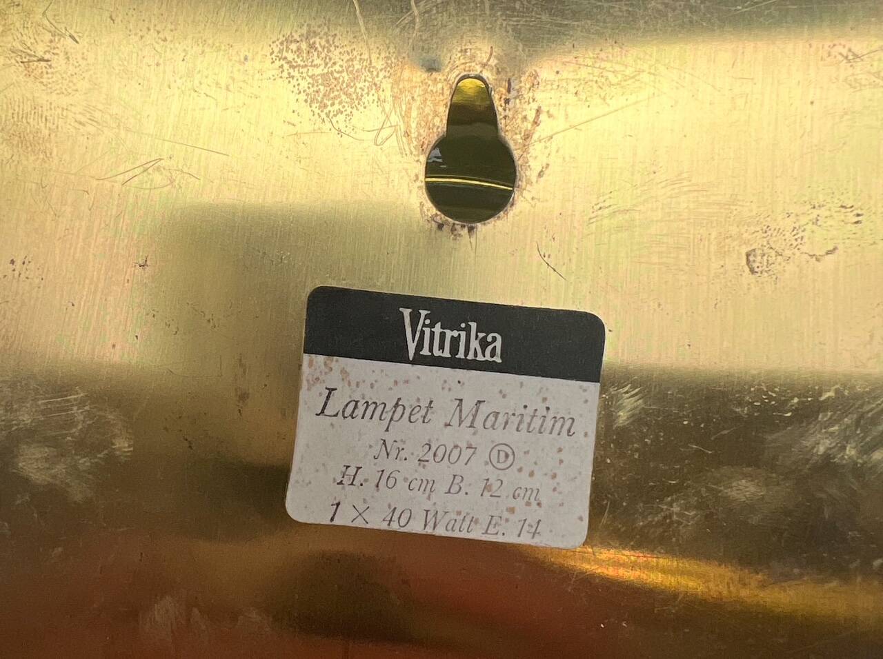 Vitra wall lamp ‘Maritiem Lampet 2007