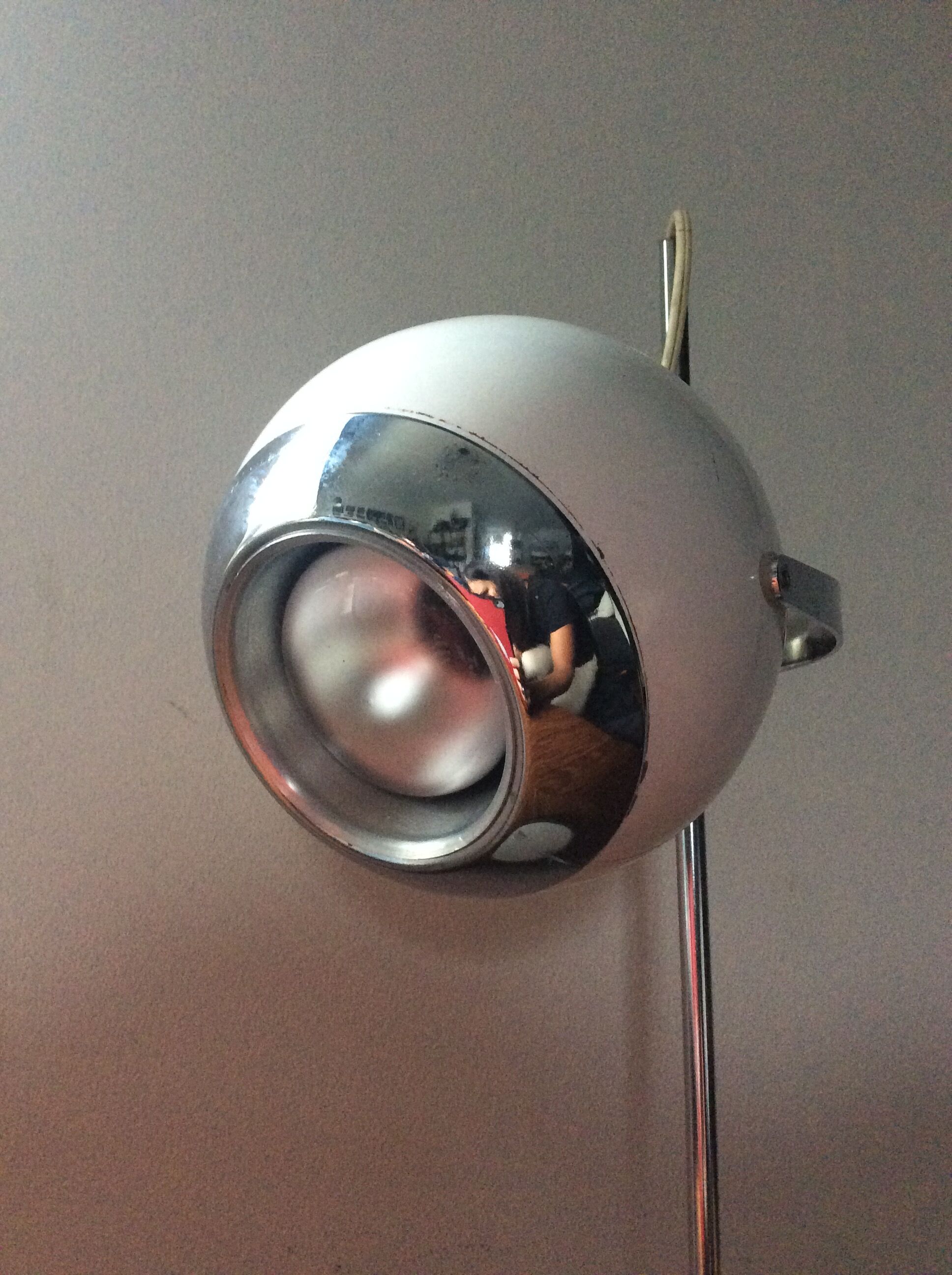 Lampe eye ball vintage, années 60-70