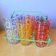 Set of 6 Screen-Printed Glasses 1960