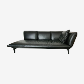 Long leather daybed