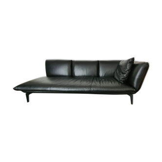 Long leather daybed