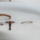 Unusual Saucer Style Mid-Century Pendant Light (2 available)