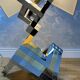 XXL two-tone table lamp in chrome and brass in the style of Willy Rizzo / Romeo Rega.