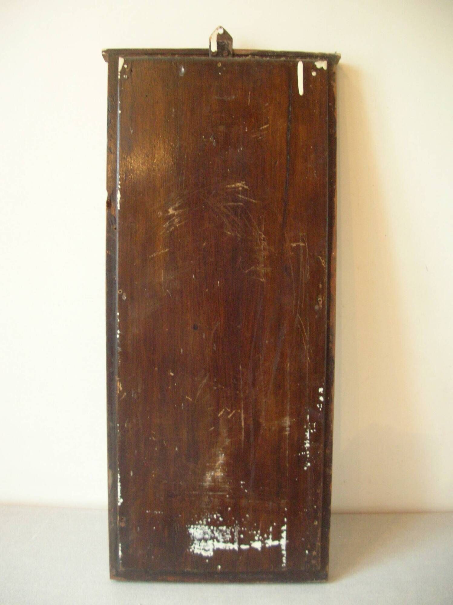 Antique mirror in beveled glass with carved wooden frame, 58 cm, retro decor
