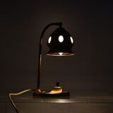 Brass Glass Vintage Table Lamp Style Vienna Secession, 1930s, Austria