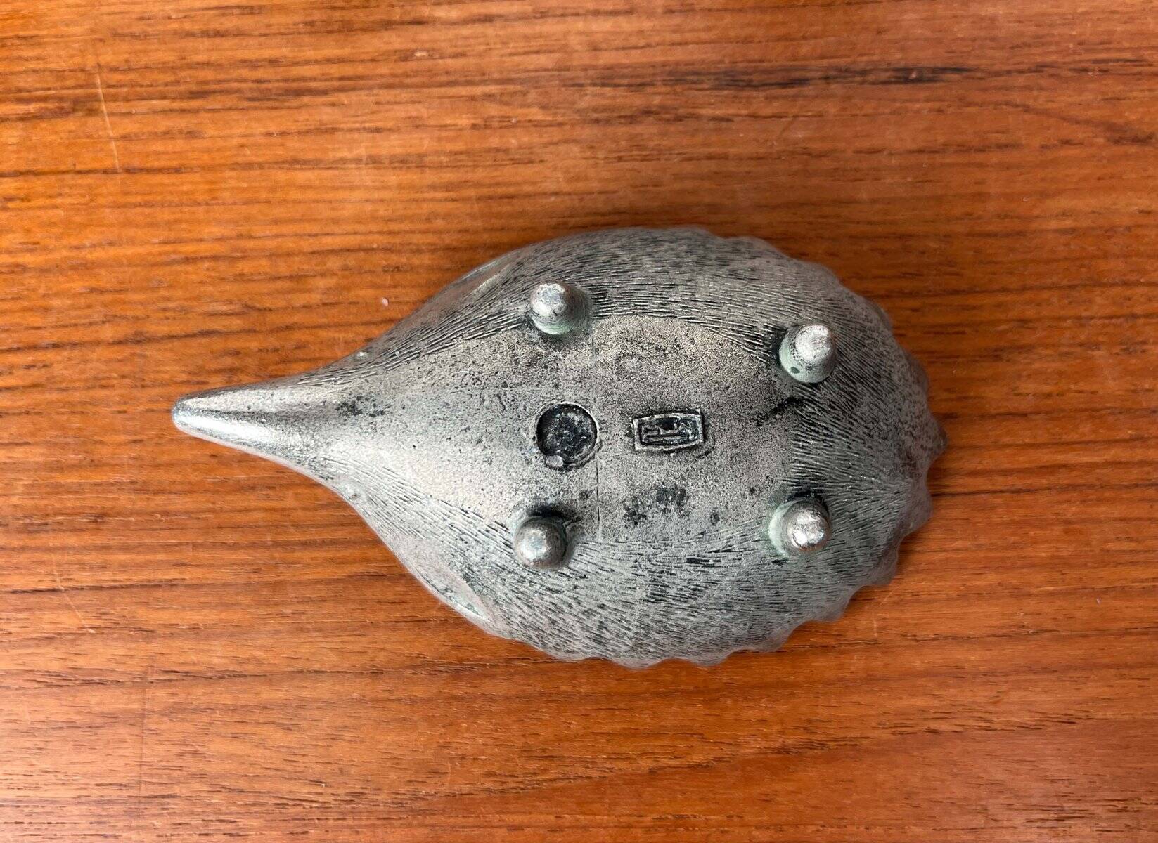 Stackable metal ashtray hedgehog mid-century USSR, 1960s, set of 6