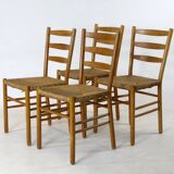 Chaises de salle à manger assises par Hein Salomonson années 1950, Set de 4