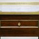 Pair of Louis XVI Style Nightstands with White Carrara Marble