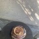 Flamed glazed ceramic bowl, original shape, vintage