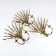 Set of 3 french wheat sheaf wall lamps, 1970s