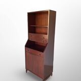 Italian wood and veneered mahogany bookcase, 1960s.