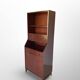 Bibliothèque italienne en bois et placage d'acajou, années 1960.
