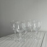 5 large crystal wine/water glasses.