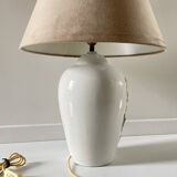 Italian ceramic lamp with arum flowers