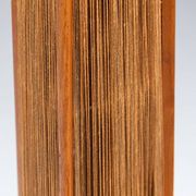 Temde tripod floor lamp in sisal and teak, Switzerland, 1960
