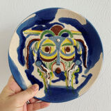 Ancienne assiette décorative -Art africain
