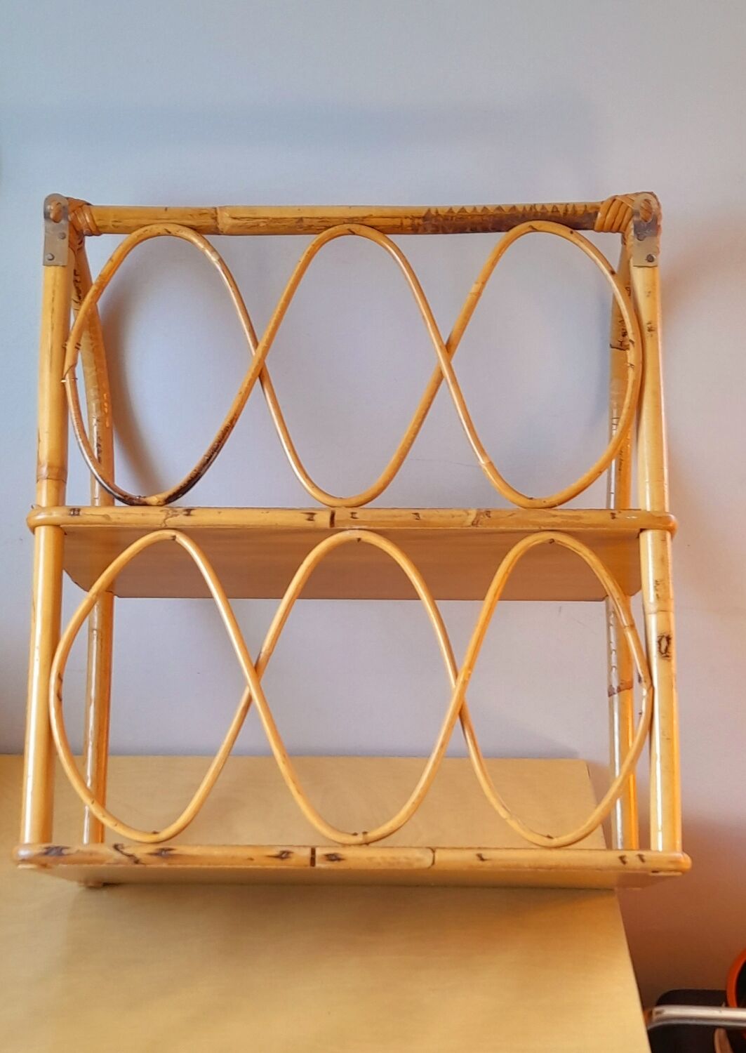 Rattan shelf 60s