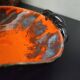 Fat Lava Orange Black Ceramic Cup