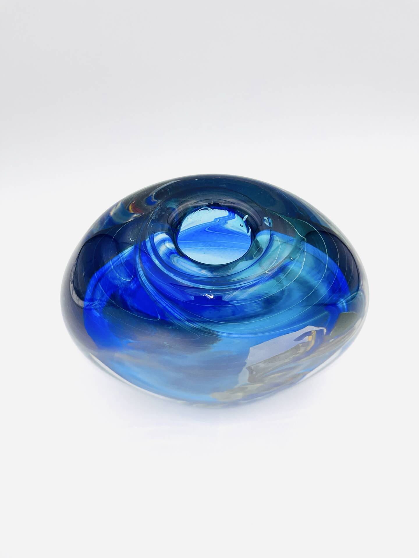 Vase Robert Pierini 2002 Studio Glass 6.3kg Inclusion Polychrome Signed