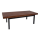 Banc en bois à lattes italien / table basse, 20e siècle