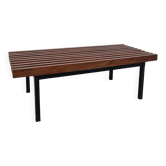 Italian Slatted Wooden Bench / Low Table, 20th Century