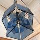 Gino vistosi rare chandelier with blue plates design 1970