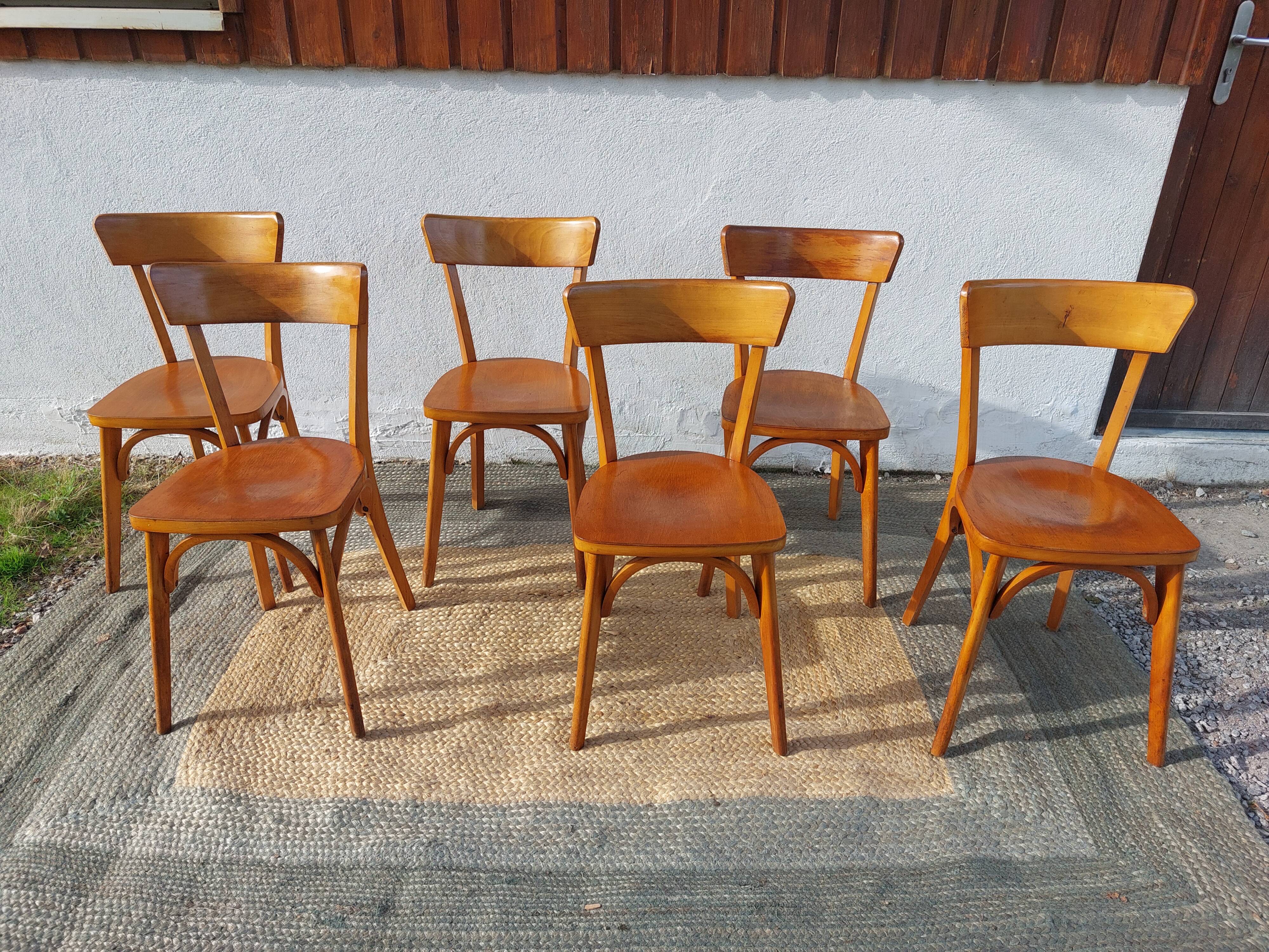 6 chaises bistrot Luterma, vintage