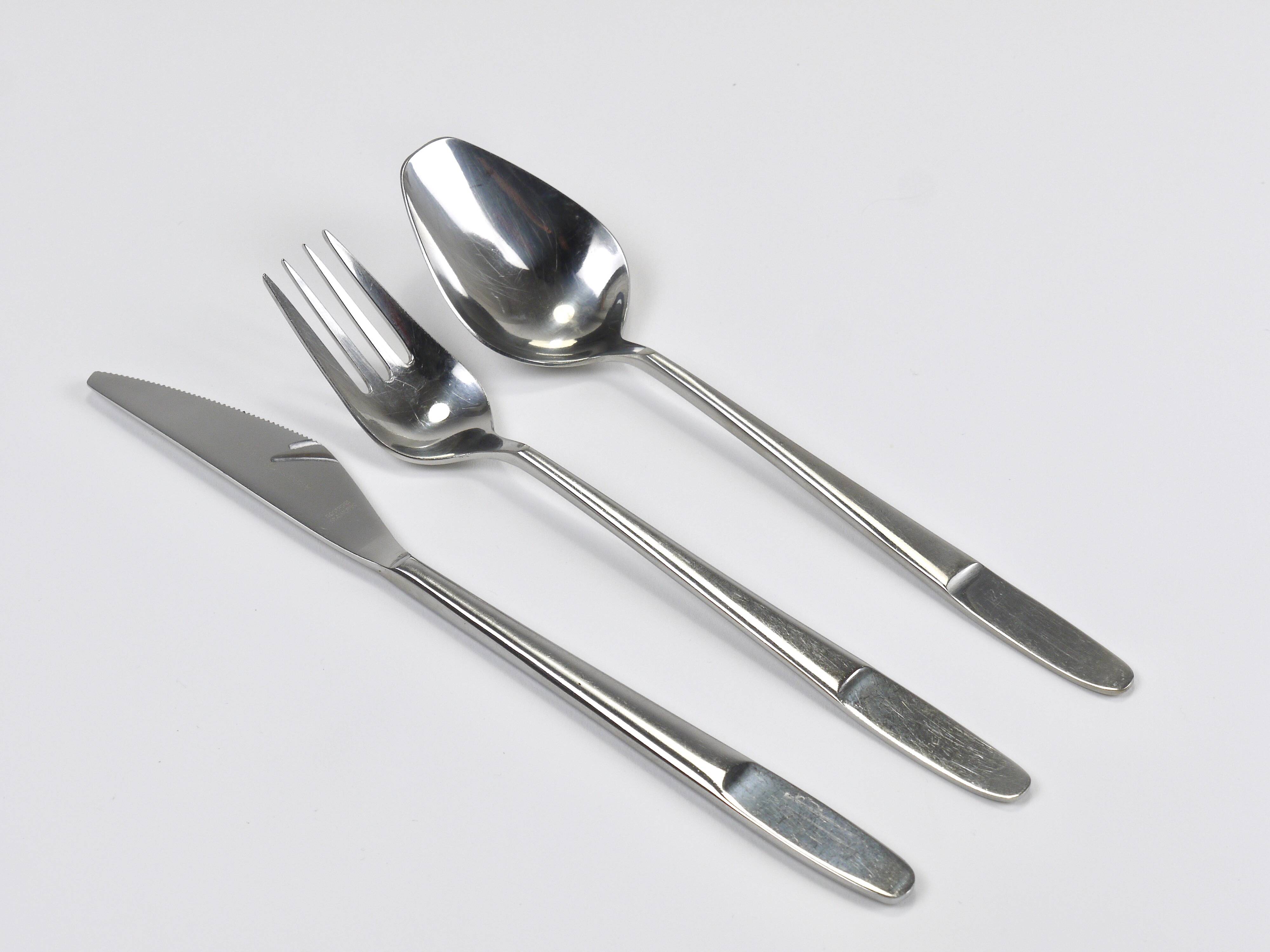 22 Sets Helmut Alder Amboss Austria 2070 Flatware Cutlery, 1960s