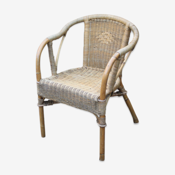 Fauteuil en osier