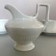 Fine white porcelain coffee service