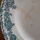 3 flat plates in faience of Saint Amand and Hamage, Terre de fer, model Argenton, color