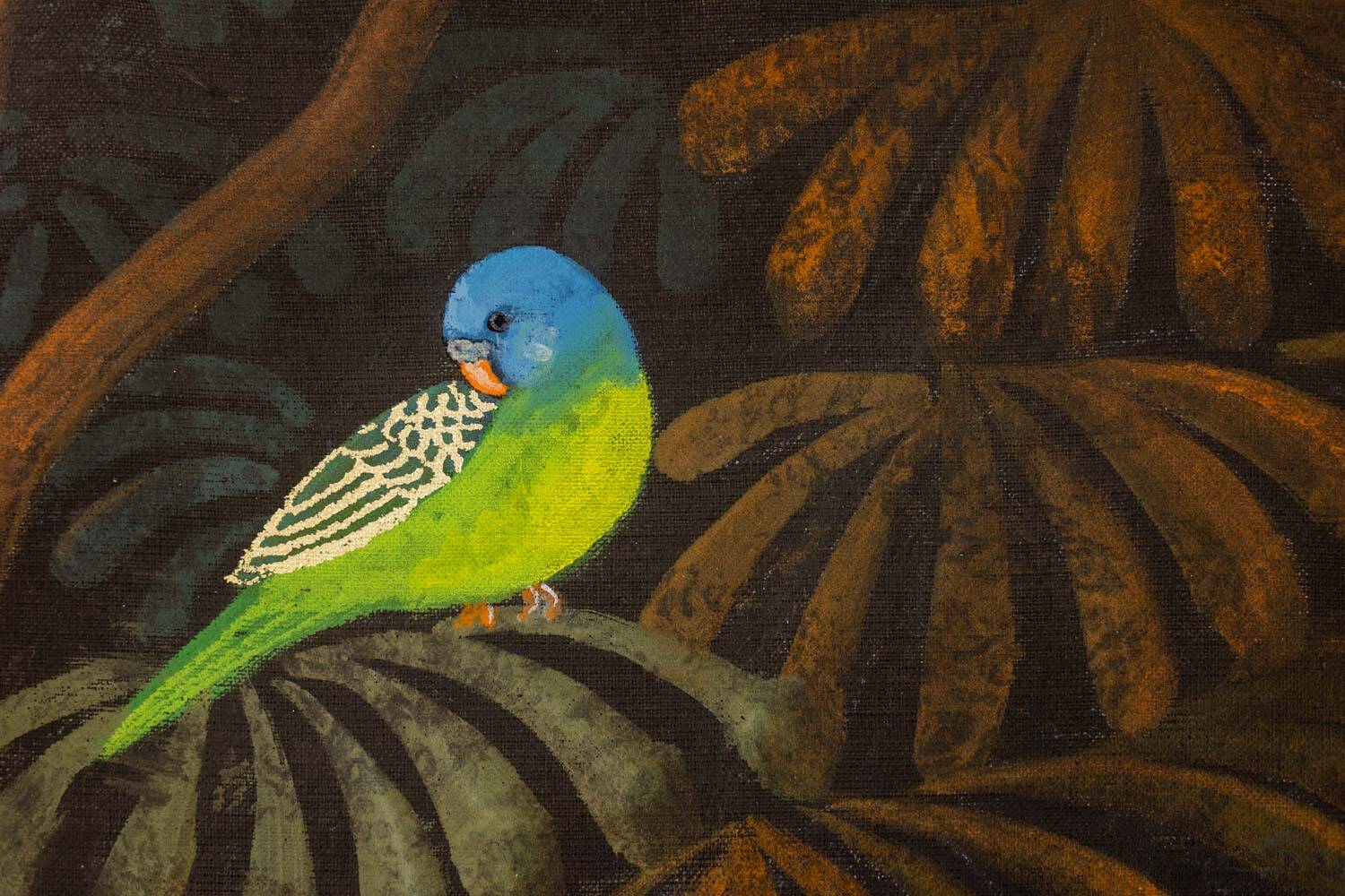 Large acrylic painting on linen canvas. Contemporary work.