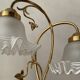 Vintage brass lamp and handkerchief globes