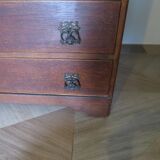 Art Deco chest of drawers with 4 drawers in oak, France 1930s-50s
