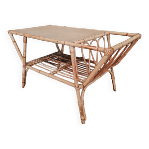 Table basse en rotin