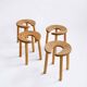Set of four sauna stools, Antti Nurmesniemi, designed for the Palace Hotel, Helsinki 1952