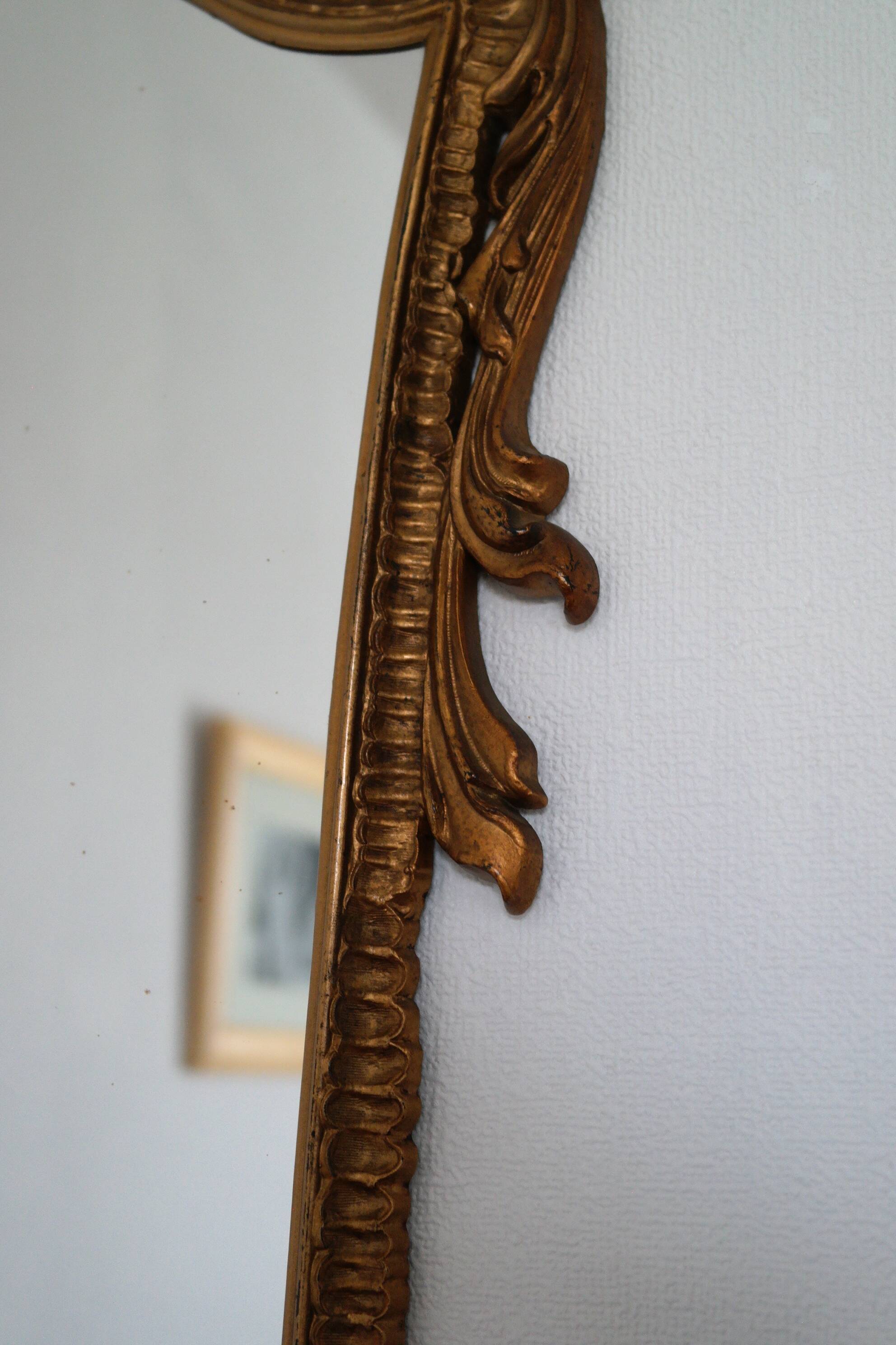 Vintage gold baroque mirror