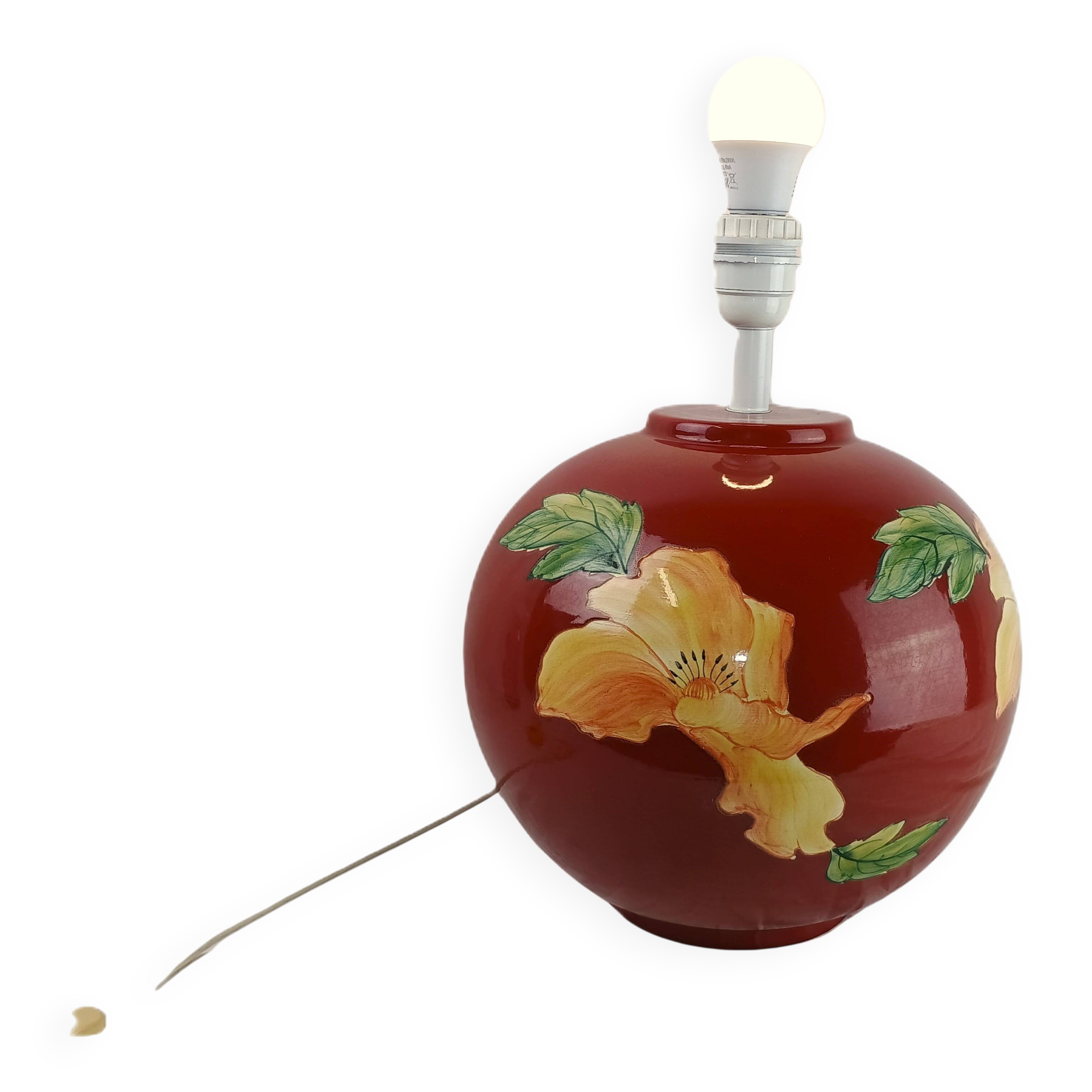 Ceramic lamp Louis Drimmer Red with Althea Vintage